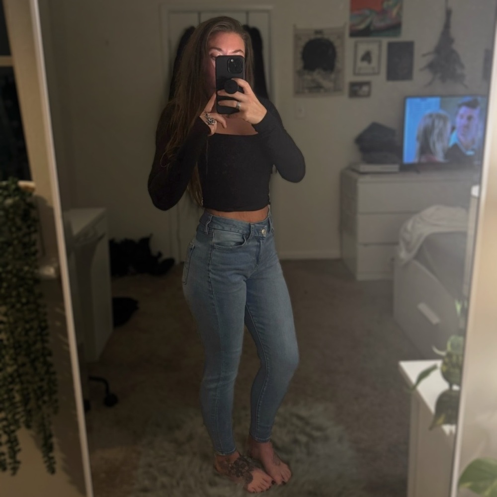 American Eagle Curvy Denim Jeans Size 4